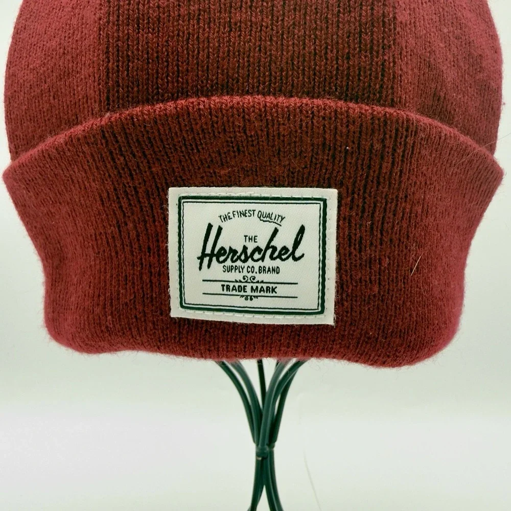 Herschel Elmer Beanie Unisex with Fold_One‎ Size Red